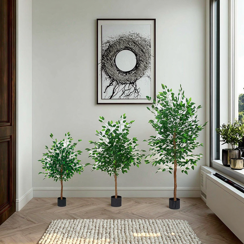 Arbre de banian de feuille verte de 170cm