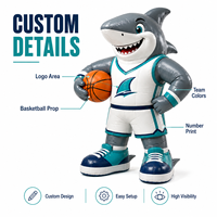 Personnalisez des mascottes de requins gonflables de grande taille, des accessoires promotionnels imperméables pour l'extérieur, et des décorations pour événements sportifs et marketing