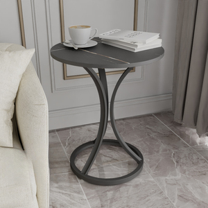 Tavolino da Caffè Moderno Minimalista Best-Seller con Piano in Pietra Rotondo per Arredamento Casa - Product Image 5