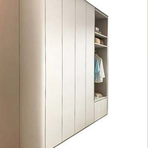 Closets Wardrobe for Clothes Customizable Wardrobe Bedroom Open Wardrobe Furniture Sliding <b>Mirror</b> Solid Wood Material French - Product Image 1