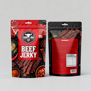 Sachet Doypack Personnalisé Imprimé en PLA et PE, Revêtement Biodégradable, Fermeture Zippée, pour Emballage Alimentaire de Bœuf Séché - Product Image 5