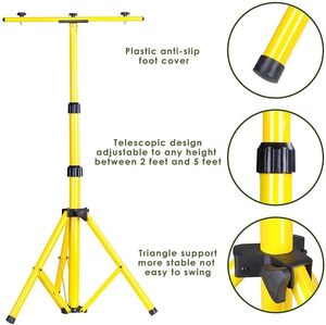 Soporte de Trípode para Reflector, Retráctil, 155 cm, para Iluminación de Trabajo, Construcción, Decoración, Enlucido, WD-570 - Product Image 2
