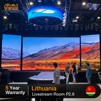 Layar LED P2.6 Indoor untuk Sewa, Siaran Langsung, Latar Panggung Studio, Refresh Rate Tinggi, Bebas Kedip, Video Wall