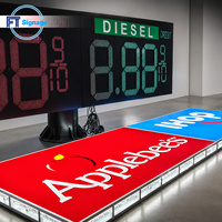 Panneau d'affichage numérique des prix du carburant pour station-service, écran LED, étanche en extérieur, télécommande RF, panneau sur pylône personnalisable