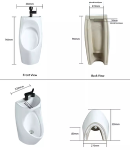 <span class=keywords><strong>Urinoir</strong></span> mural ou sur pied avec <span class=keywords><strong>lavabo</strong></span> pour salle de bain domestique, en céramique, à chasse d'eau par gravité, économie d'eau, facile à nettoyer - Product Image 5