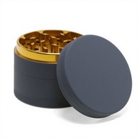 Moulin à herbes de luxe léger en alliage d'aluminium à quatre couches avec revêtement en caoutchouc, 40MM 50MM 55MM 63MM, vente en gros et exportation pour accessoires 6119