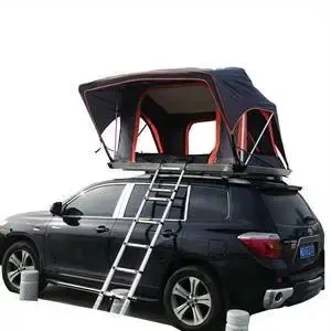 Camping aluminium 3 personnes randonnée en plein air toit toit voiture tente Triangle à clapet coque dure toit tente