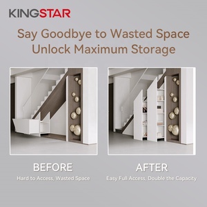 KINGSTAR Glissières de <span class=keywords><strong>tiroir</strong></span> à extension complète de 48mm à usage intensif Solution de rangement <span class=keywords><strong>sous</strong></span> rail de 100kg pour le rangement <span class=keywords><strong>sous</strong></span> l'<span class=keywords><strong>escalier</strong></span> - Product Image 2