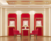 Vitrines de Musée de Luxe en MDF en Gros, Vitrines en Verre Éclairées par LED, Vitrines Verrouillables en Acier Inoxydable, Taille et Couleur Personnalisables pour