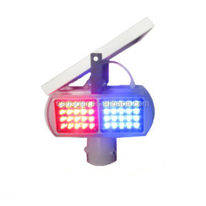 Feu de signalisation flash rouge et bleu solaire intelligent à un seul côté ou à deux côtés - Product Image 6