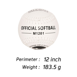 Logo personalizzato palline da Softball in pelle crosta bianca da 11/12 pollici palline da Softball M1201 ufficiali <span class=keywords><strong>Miyagi</strong></span> da 12 pollici - Product Image 4