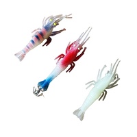 Yousya Prêt à expédier Leurre souple en plastique pour la pêche au lancer, jigging, swimbait, spinnerbait, imitation crevette, pour la pêche au calmar en mer