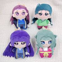 Peluche de personnage d'anime Kawaii, style chinois Hanfu, jouet en peluche, cheveux violets et verts, poupée manga pour filles, cadeau d'anniversaire