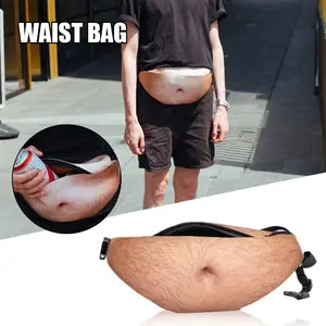 Lustige Bier Bauch Geldbörse 3D-Druck Neuheit Taille Tasche Frauen Männer Telefon Geld Schlüssel Aufbewahrung tasche Spaß Gürtel taschen Anti-Diebstahl Organizer