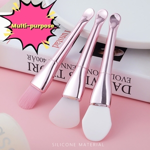 Brosse à cils multifonctionnelle à double tête avec spatule Cuillère Silicone + Matière plastique Personnalisable Marque privée - Product Image 1