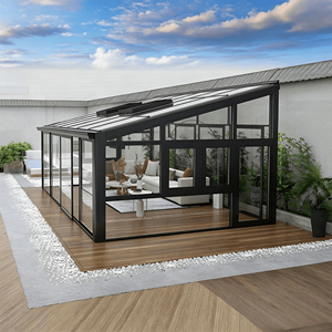 Solárium contemporáneo de vidrio independiente, cerramiento curvo para patio, invernadero exterior para villas y terrazas grandes - Product Image 5