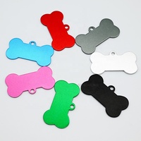 Étiquettes de nom d'animal familier avec porte-clés 7 couleurs étiquette en alliage d'aluminium étiquette Double face pour chien chat nom d'animal numéro de téléphone