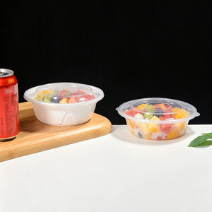 Bol d'emballage alimentaire rond en PP de qualité alimentaire avec couvercle, pour nouilles, soupes, salades de fruits, boîte <span class=keywords><strong>à</strong></span> emporter pour fruits, vente en gros - Product Image 5