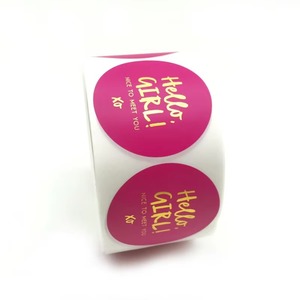 Custom Printed <b>Waterproof</b> Clear Matte Thank You Logo Adhesive <b>Label</b> Gold Foil Sticker Printing Embossing - Product Image 5