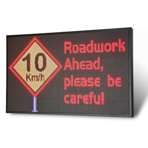 Señalización LED para Tráfico en Exteriores con Pantalla Programable de Límite de Velocidad para Zonas de Obras, Marca GUANGAN, Material de Aluminio y ABS - Product Image 3