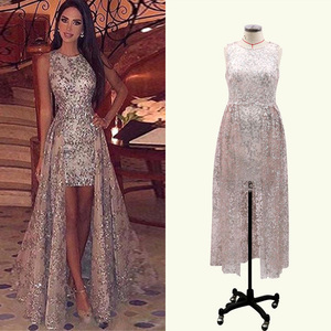 Nouvelle robe de bal gratuite recommandée Nouvelle robe de soirée à paillettes robe fendue sexy - Product Image 5