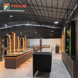 ตู้โชว์ร้านขายบุหรี่แบบสองด้าน ตู้ไม้กระจกพร้อมไฟ LED สำหรับโชว์ยาสูบ - Product Image 6