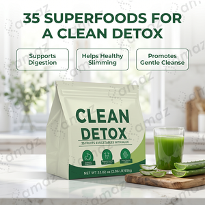 Amaz Oem Poudre Détox <span class=keywords><strong>Minceur</strong></span> Sans Sucre, Brûle-Graisse, Superaliment Purifiant, <span class=keywords><strong>Jus</strong></span> Détoxifiant avec 35 Fruits et Légumes et Aloe - Product Image 2