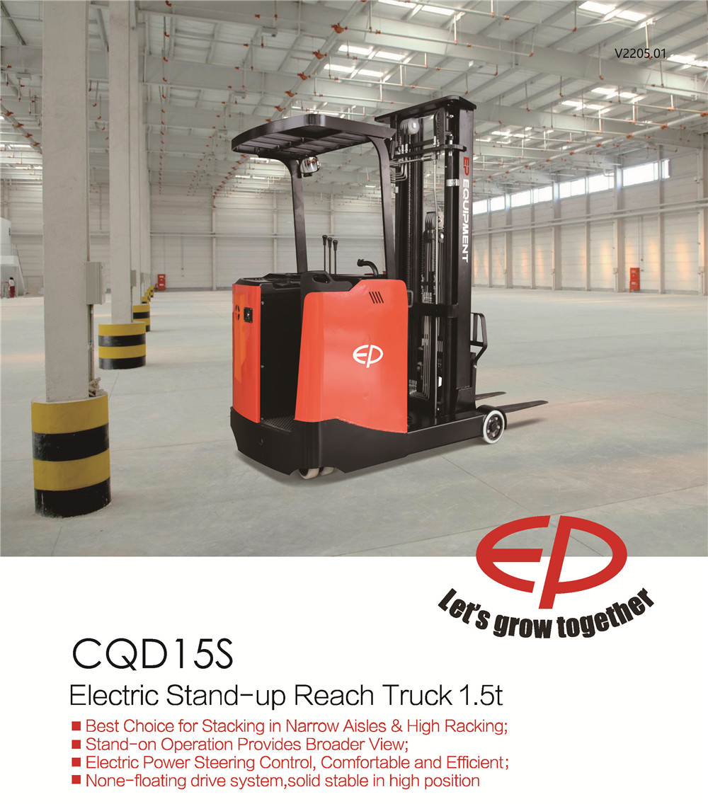 EP Equipment CQD15S Reach Truck - 1.5ton Electric Forklift