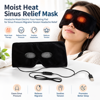 Masque chauffant électrique pour le visage, soulagement des maux de tête, pression sinusale, migraines et tensions, pour un soulagement par chaleur humide des sinus