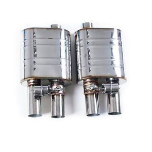 1 Paar Universele 2/2.5/3 Inch Uitlaatdemper Enkele Inlaat Dubbele Uitlaat H Type Vacuüm Demper Pomp Uitsparing Klepbediening Sets L & R - Product Image 5