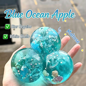 YIWUPOWER 6CM Ocean Shell Apple Ice Cube Squishy Toy Resistance Feel Maltose Filled Handmade Squeeze Ball Stress Relief Vent Toy - Product Image 1