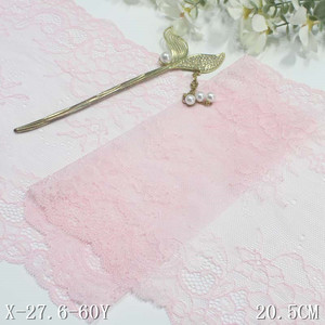 Dentelle fantaisie à motifs, 19 cm <span class=keywords><strong>de</strong></span> large, rose clair et blanc, dentelle extensible, <span class=keywords><strong>lot</strong></span> <span class=keywords><strong>de</strong></span> stock d'usine, dentelle en nylon et élasthanne pour <span class=keywords><strong>soutien</strong></span>-<span class=keywords><strong>gorge</strong></span> et sous-vêtements pour femmes - Product Image 4