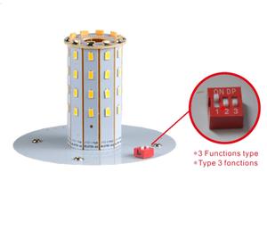 Feux de signalisation LED à dôme de 4 pouces, lumière stroboscopique LED ambre, balise de secours pour véhicule, lumière de secours à haute intensité avec lentille en PC, base en métal WL203 - Product Image 3
