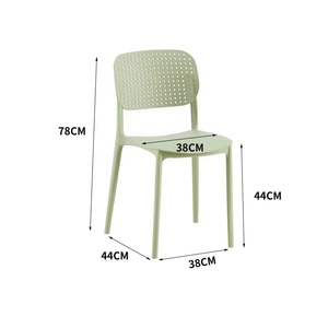 Silla de Comedor Moderna Apilable de Plástico con Respaldo Ajustable para Hogar, Oficina, Estudio, Cafetería y Mercado Nocturno - Product Image 4
