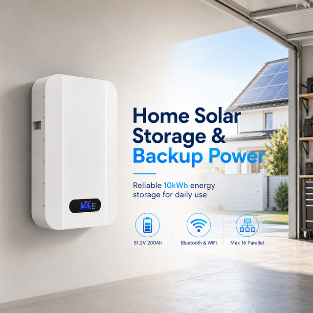 ZTGF 51.2V 100Ah 200Ah Power Wall 48V Solar LiFePO4 Lithium Ion Batteries 5Kwh 10Kwh Home Energy Storage System