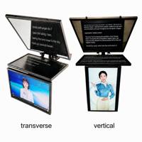 Teleprompter Simar de 22 Pulgadas con Divisor de Haz Transversal o Vertical, Vidrio Templado, para Transmisión en Vivo y Entrevistas, Modelo M-ZYS22