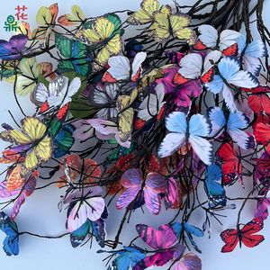 Flores Artificiales de Plástico de Colores Mezclados con Ramas Secas, Decoración para Bodas, Decoración para Exteriores, Decoración para el Hogar - Product Image 1