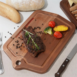 Planche à découper en bois d'acacia de qualité supérieure, compatible <span class=keywords><strong>lave</strong></span>-<span class=keywords><strong>vaisselle</strong></span>, petite planche à découper pour charcuterie - Product Image 3