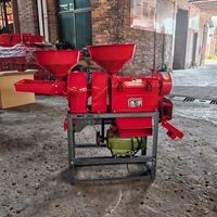 Machine combinée de décorticage et de polissage du riz pour usage domestique, petite usine à riz avec écran vibrant et système de rejet des pierres