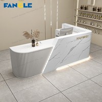 Comptoir de Réception et de Caisse LED Moderne pour Bureau, Salon de Beauté, Magasin de Vêtements, Restaurant et Bar, Registre d'Argent d'Angle