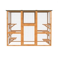 Villa pour chat imperméable Chilochilo, enclos en bois pour chat, maison pour chat, abri pour chat en extérieur
