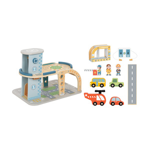 <span class=keywords><strong>Garage</strong></span> de stationnement en <span class=keywords><strong>bois</strong></span> semblant jouer véhicule <span class=keywords><strong>voiture</strong></span> hélicoptère Simulation Montessori jouets éducatifs à sous - Product Image 2