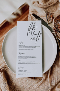 A prezzi accessibili articoli di cancelleria nuziale tema doccia nuziale guida al Menu di nozze carte invito - Product Image 6