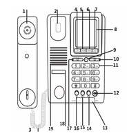 Teléfono analógico con cable ABS Botones grandes Identificador de llamadas Pantalla LCD de 16 dígitos Control de volumen de 4 niveles Teléfono fijo barato Hotel Personas mayores