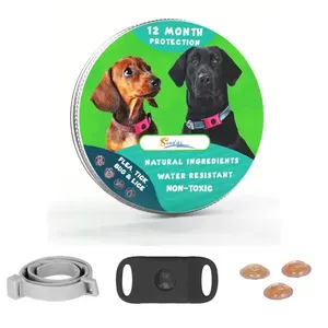 Customized logo Pet Flea Collar with Buckle <strong>for</strong> Insect Prevention, Suitable <strong>for</strong> Dogs and <strong>Cats</strong>, Naturally <strong>Insecticide</strong> Free - Product Image 2