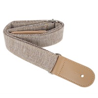 Sangle pour ukulélé en coton et lin, ceinture réglable avec boucle coulissante et bouton d'extrémité, accessoires
