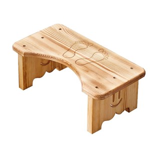 Taburete de Baño de Madera Maciza, Color Natural, Duradero, Diseño Moderno y Simple, Muebles de Baño - Product Image 5