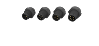 Connecteur circulaire étanche IP67 2+3 broches 125V 10A mâle pour câble électrique M12, certifié ISO9001, en matériau PA66 pour LED