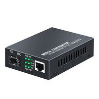 Transceptor de Fibra Óptica SFP, Transductor Fotoeléctrico Gigabit 1-Fibra-1-Cobre de Puerto LC Simple/Doble, Convertidor de Medios SFP