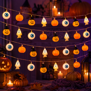 Guirlandes lumineuses LED décoratives pour Halloween, alimentées par DC5V, pour la décoration intérieure et extérieure, fêtes, vente en gros, OEM - Product Image 1
